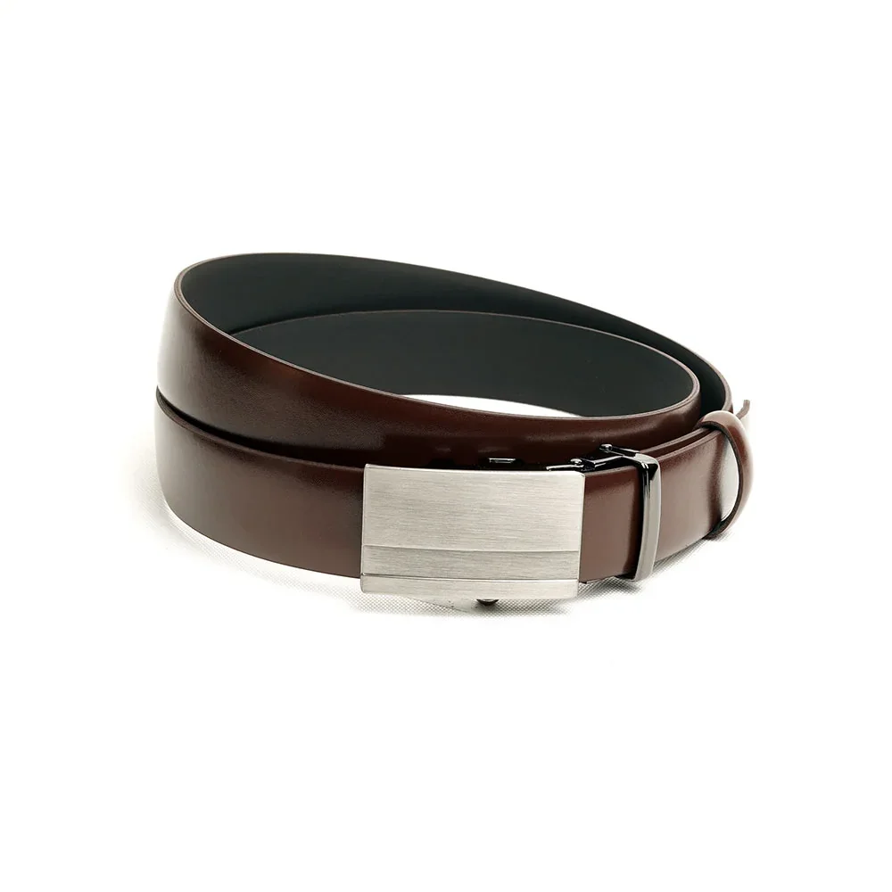 Pasek skórzany męski BELTMAN Steel 0053M - Brąz, Brąz
