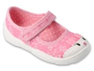 Kapcie damskie - Kapcie baleriny Befado 209P041 dziewczęce różowe do przedszkola na rzepy-20 - miniaturka - grafika 1