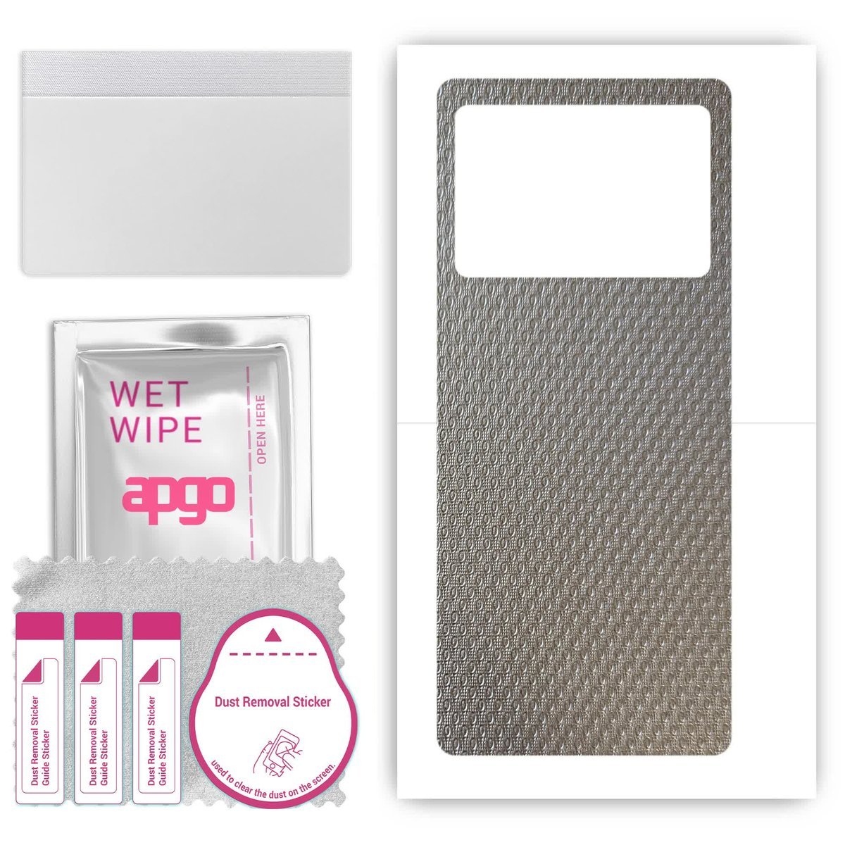 Folia naklejka skórka strukturalna na TYŁ do Vivo X Fold Plus - Aluminium krople - apgo SKINS