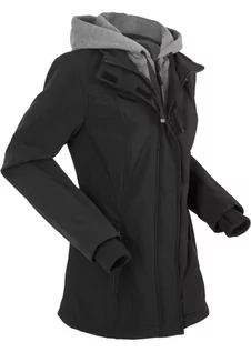 Kurtki damskie - Długa kurtka softshell w optyce 2 w 1 - bonprix - grafika 1