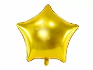 Balony i akcesoria - Balon foliowy gwiazda złota - 48 cm - 1 szt. - miniaturka - grafika 1