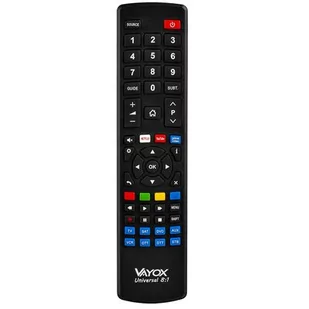 Pilot uniwersalny Vayox VA0141 8w1 Do TV Dekodera Tunera DVD Zasięg 10m - Piloty - miniaturka - grafika 1