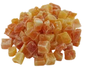 Owoce świeże i suszone - Papaja kandyzowana niebarwiona - KOSTKA 1 kg - miniaturka - grafika 1