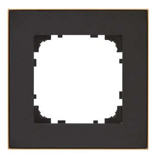 Ramka pojedyncza Simon 55 Duo czarna złota Kontakt Simon - Klawisze i ramki Ramka pojedyncza Simon 55 Duo czarna złota Kontakt Simon - Klawisze i ramki - miniaturka - grafika 1