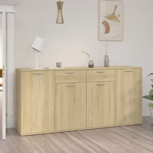 vidaXL Szafka dąb sonoma 160x36x75 cm płyta wiórowa 3074930 - Komody - miniaturka - grafika 1