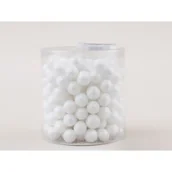 Ozdoby bożonarodzeniowe - Kulki brokatowe 1,5 cm białe - miniaturka - grafika 1