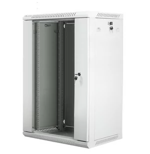 Szafa instalacyjna RACK wisząca 19'' 18U 600x450 drzwi szklane Lanberg - szara - Pozostałe akcesoria sieciowe - miniaturka - grafika 1