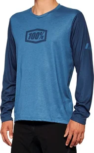 100% Koszulka męska 100% AIRMATIC Long Sleeve slate blue roz. XL NEW 2022 - Koszulki męskie - miniaturka - grafika 1