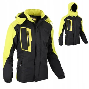 Kurtka robocza męska ZIMOWA ocieplana Z KAPTUREM odblask L - Odzież robocza - miniaturka - grafika 1