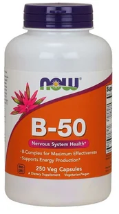 Now Foods Witamina B-50 - 250 tabletek NOW0428 - Witaminy i minerały - miniaturka - grafika 1