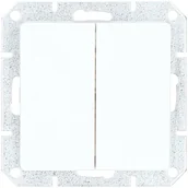 Wyłączniki światła i elektryczne - Timex Łącznik Medium schodowy podwójny biały - miniaturka - grafika 1