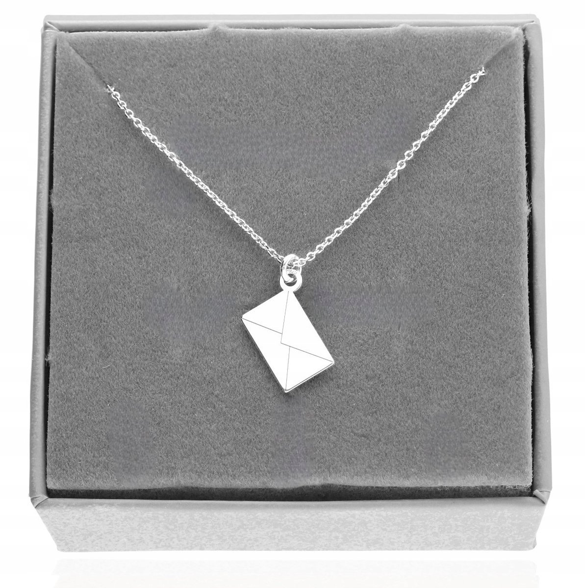 Srebrny naszyjnik koperta list GRAWER celebrytka srebro 925 60 cm