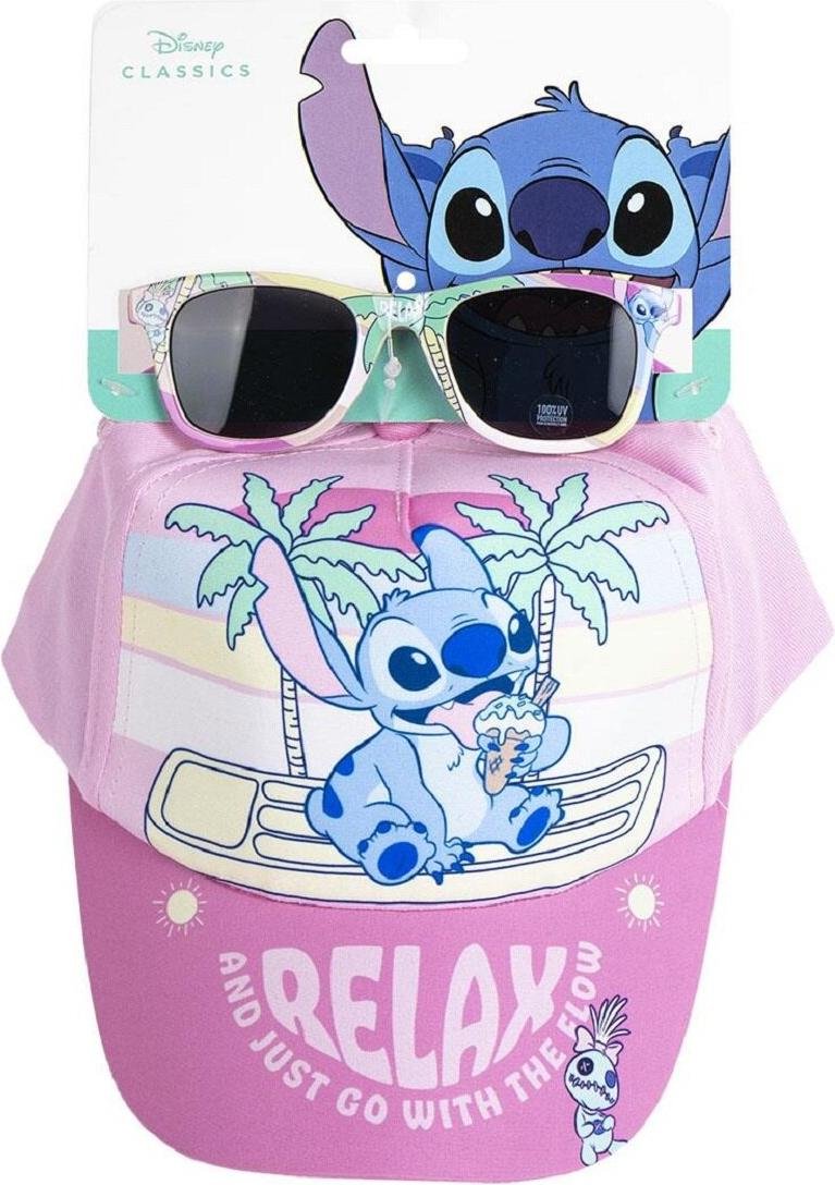 Letni zestaw Lilo & Stitch - czapka i okulary przeciwsłoneczne dla dzieci
