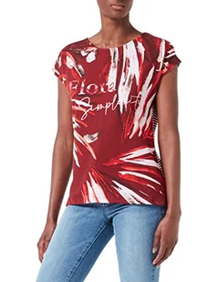GERRY WEBER Edition T-shirt damski, Dark Cherry/czerwony/ecru/druk, 44 - Koszulki i topy damskie - miniaturka - grafika 1