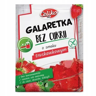 Bezglutenowa galaretka truskawkowa bez cukru 14g Celiko - Galaretki - miniaturka - grafika 1