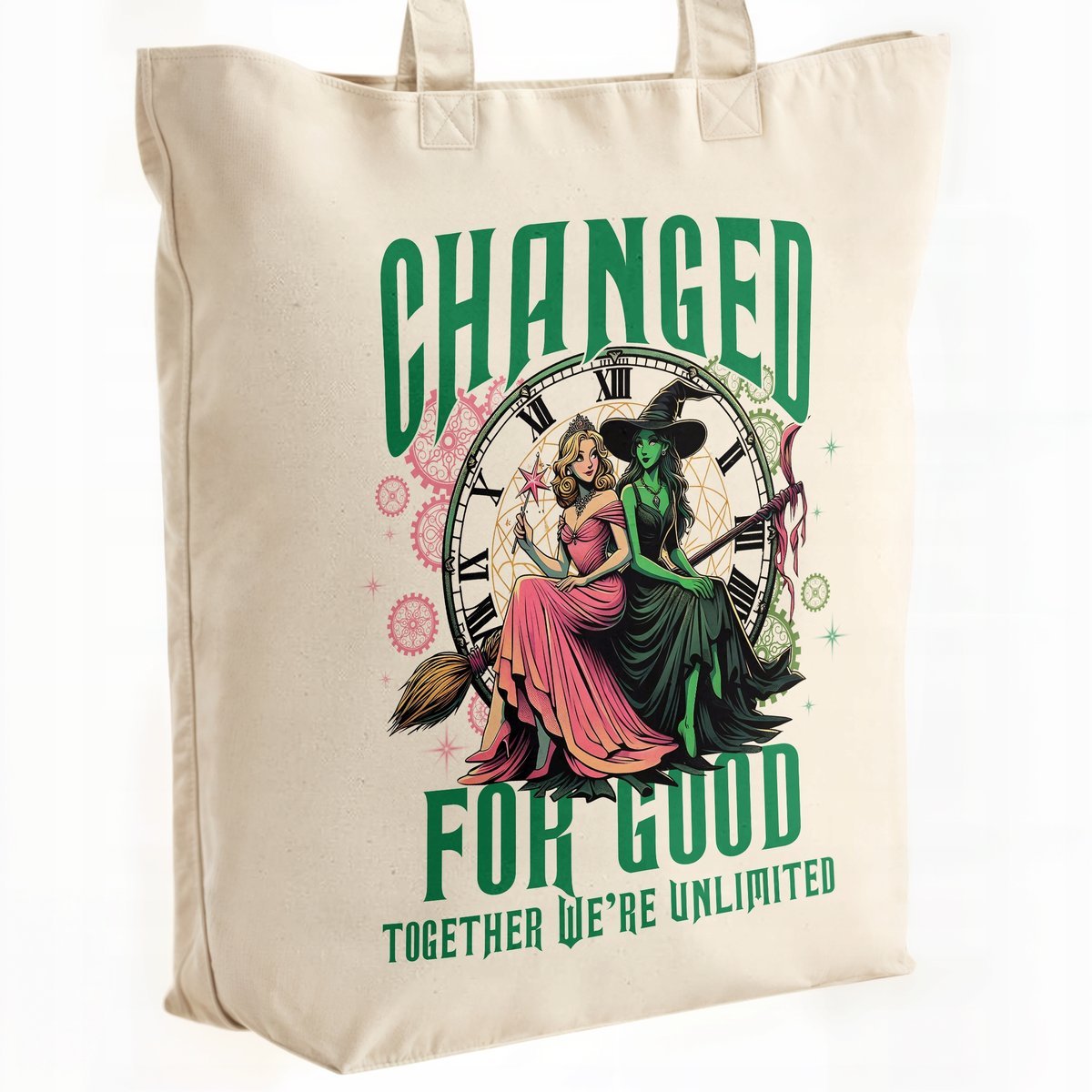 Torba bawełniana Premium Wicked For Good Oz Elphaba Glinda Dla Fanów