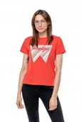 Koszulki i topy damskie - WRANGLER SS GRAPHIC TEE RED W7Z4EVXBO M - miniaturka - grafika 1