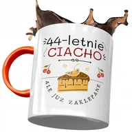 Kubki - Kubek Pomarańczowy na Urodziny 44 44te 44-te z Nadrukiem ze Zdjęciem + Opakowanie na prezent (wzór 03) - miniaturka - grafika 1