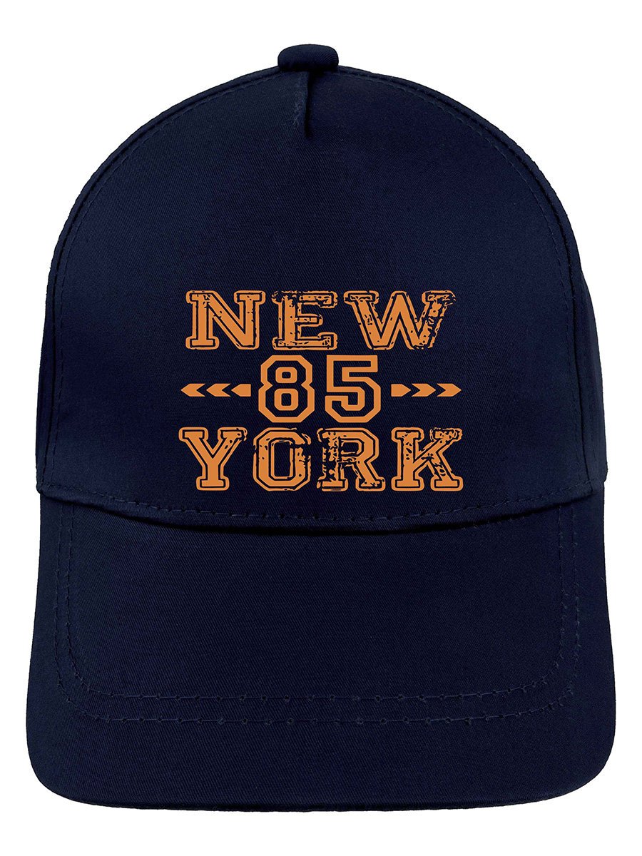 Chłopięca czapka z daszkiem 85 New York ciemnoniebieska Ambra Biz