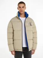 Kurtki męskie - Calvin Klein Dwustronna kurtka zimowa w kolorze niebiesko-beżowym - miniaturka - grafika 1