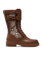 Botki damskie - PINKO Botki Noemi Stivale PE 22 BLKS1 1H212D Y87W Brązowy - miniaturka - grafika 1