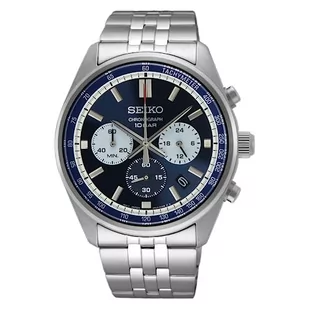 Zegarek Seiko Sukienka Watch SSB427P1, NIEBIESKI, Nowoczesny - Zegarki męskie - miniaturka - grafika 1