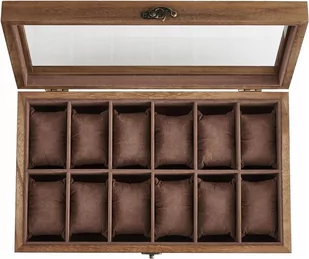 Pudełko Etui Organizer Szkatułka Na Zegarki 12szt Prezent - Akcesoria do zegarków - miniaturka - grafika 1