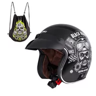 Kaski motocyklowe - W-TEC KASK MOTOCYKLOWY OTWARTY CHOPPER V541 ROZM XS 53-54) CZARN-MAT - miniaturka - grafika 1