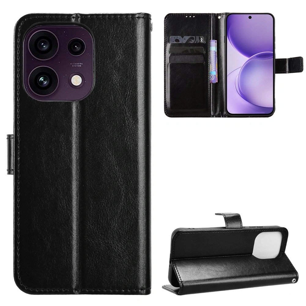 Etui Z Klapką Do Oppo Reno 16F 16FS Futerał Skóra Eko Pokrowiec Portfel