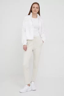 Kurtki damskie - Calvin Klein Jeans Jeans kurtka damska kolor biały przejściowa - grafika 1