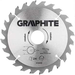 Graphite Tarcza do pilarki, widiowa, 160 x 30 mm, 24 zęby TOP-57H658 - Piły spalinowe - miniaturka - grafika 1