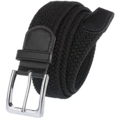 Paski - Pasek Pleciony Do Spodni Elastyczny Gumowy M��ski Damski Czarny 95 cm - miniaturka - grafika 1