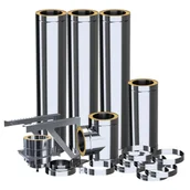 Akcesoria kominkowe - Komin Systemowy Fi 200 Dwuścienny Na Wspornik - miniaturka - grafika 1