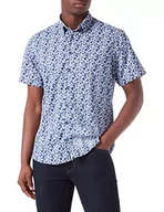 Koszule męskie - bugatti Męska koszula 9850-38524 z kołnierzykiem na guziki, granatowa-390, regularna, Marine-390, 3XL - miniaturka - grafika 1