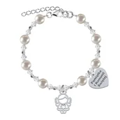 Biżuteria dla dzieci - I KOMUNIA ŚWIĘTA Bransoletka z Aniołkiem srebro GRAWER - miniaturka - grafika 1