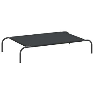 vidaXL Podwyższone legowisko dla psa czarne 110x65x20 cm - Legowiska dla psów - miniaturka - grafika 1