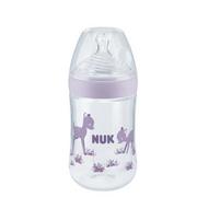 Butelki dla niemowląt - NUK Butelka NATUR SENSE z PP 260ml (smoczek SILIKON do mleka) fioletowa 741964C - miniaturka - grafika 1