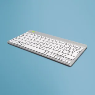 R-Go Tools Ergonomiczna R-Go Compact Break klawiatura, Bluetooth, z oprogramowaniem do robienia przerw, QWERTY (PT), biała - Klawiatury - miniaturka - grafika 1