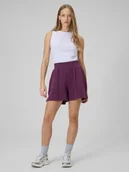 Spodenki damskie - 4F Spodenki dresowe damskie - burgundowe XXL - miniaturka - grafika 1