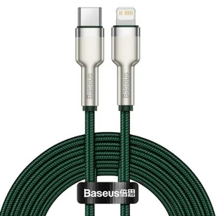 Baseus Kabel Baseus Cafule Metal USB-C do Lightning 20W 1m, zielony 6953156202092 - Kable komputerowe i do monitorów - miniaturka - grafika 1