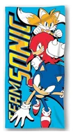Okrycia kąpielowe dla dzieci - Ręcznik plażowy dziecięcy bawełniany 70x140 Sonic son - miniaturka - grafika 1