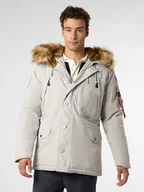 Kurtki męskie - Alpha Industries Parka męska Mężczyźni Sztuczne włókno szary jednolity, M - miniaturka - grafika 1