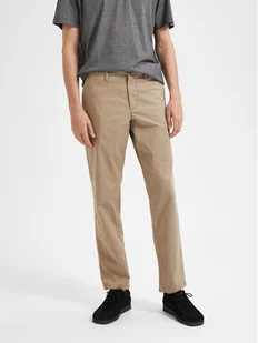 Selected Homme Spodnie materiałowe New 16087665 Beżowy Regular Fit - Spodnie męskie - miniaturka - grafika 1