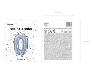 Party Deco Balon foliowy cyfra 0 holograficzna - 35 cm FB10H-0-018 - Balony i akcesoria Party Deco Balon foliowy cyfra 0 holograficzna - 35 cm FB10H-0-018 - Balony i akcesoria - miniaturka - grafika 1
