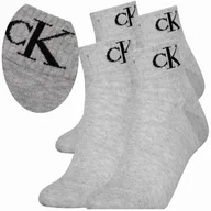 Skarpetki damskie - Calvin Klein Skarpetki Stopki 2 Pary 35-38 Szary Ck - miniaturka - grafika 1