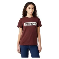 Koszulki i topy damskie - Wrangler Damska koszulka Regular Tee, Dahlia., XS - miniaturka - grafika 1