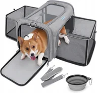 Torebki damskie - Torba Transportowa Dla Psa Kota Plecak Rozszerzany Składany pupila - miniaturka - grafika 1