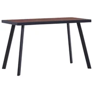 Stoły - vidaXL Stół jadalniany, ciemne drewno i czerń, 120x60x75 cm, MDF - miniaturka - grafika 1
