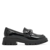 Buty dla dziewczynek - Loafersy DeeZee CEO-CS5907-07 Czarny - miniaturka - grafika 1