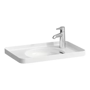 Laufen Val Umywalka wpuszczana w blat 55x36 cm z otworem na baterię po lewej stronie biała H8172810001051 - odbiór osobisty: Kraków, Warszawa - Umywalki - miniaturka - grafika 1